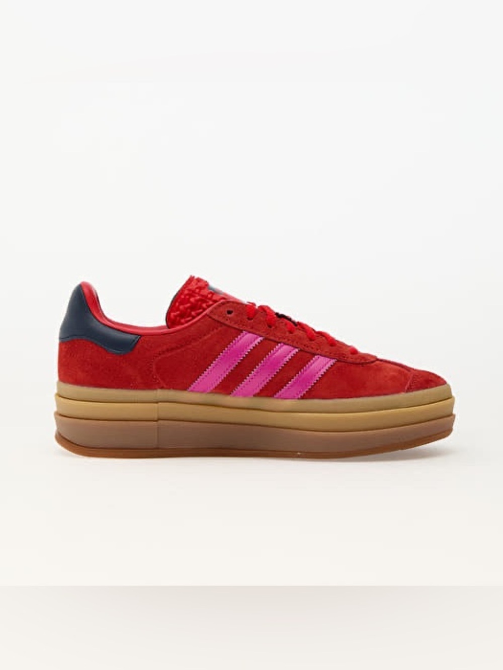 Adidas Gazelle Bold Suede Gum Sole Womens Sneakers In Red Pink SZ 7 - Picture 3 of 7